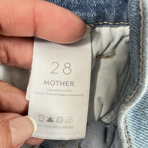 MOTHER Women's Straight Leg Jeans - Blue - Picture 12 of 15
